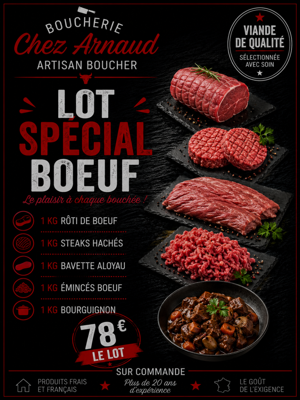 Lot bœuf